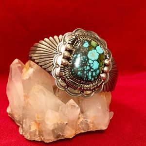Stunning Turquoise and Sterling Cuff Bracelet